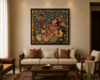 Hand-Painted Kalamkari Lord Hanuman Wall Art