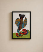 Hand-Painted Gond Art – Peacock and Birds