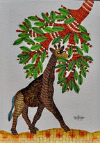 Hand-Painted Gond Art – Deer