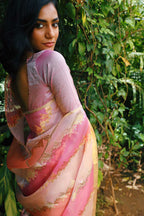 Soft Pink Banarasi Organza Rangkat Saree with Blouse