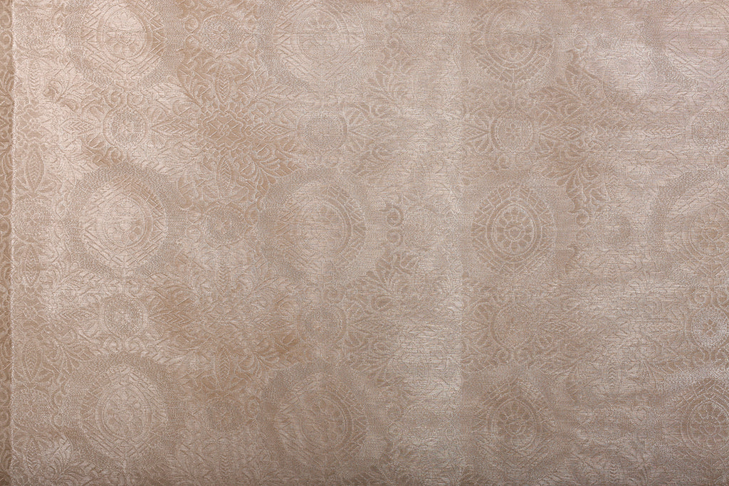 Silver Banarasi Tissue Silk Saree with Intricate Zari Weave