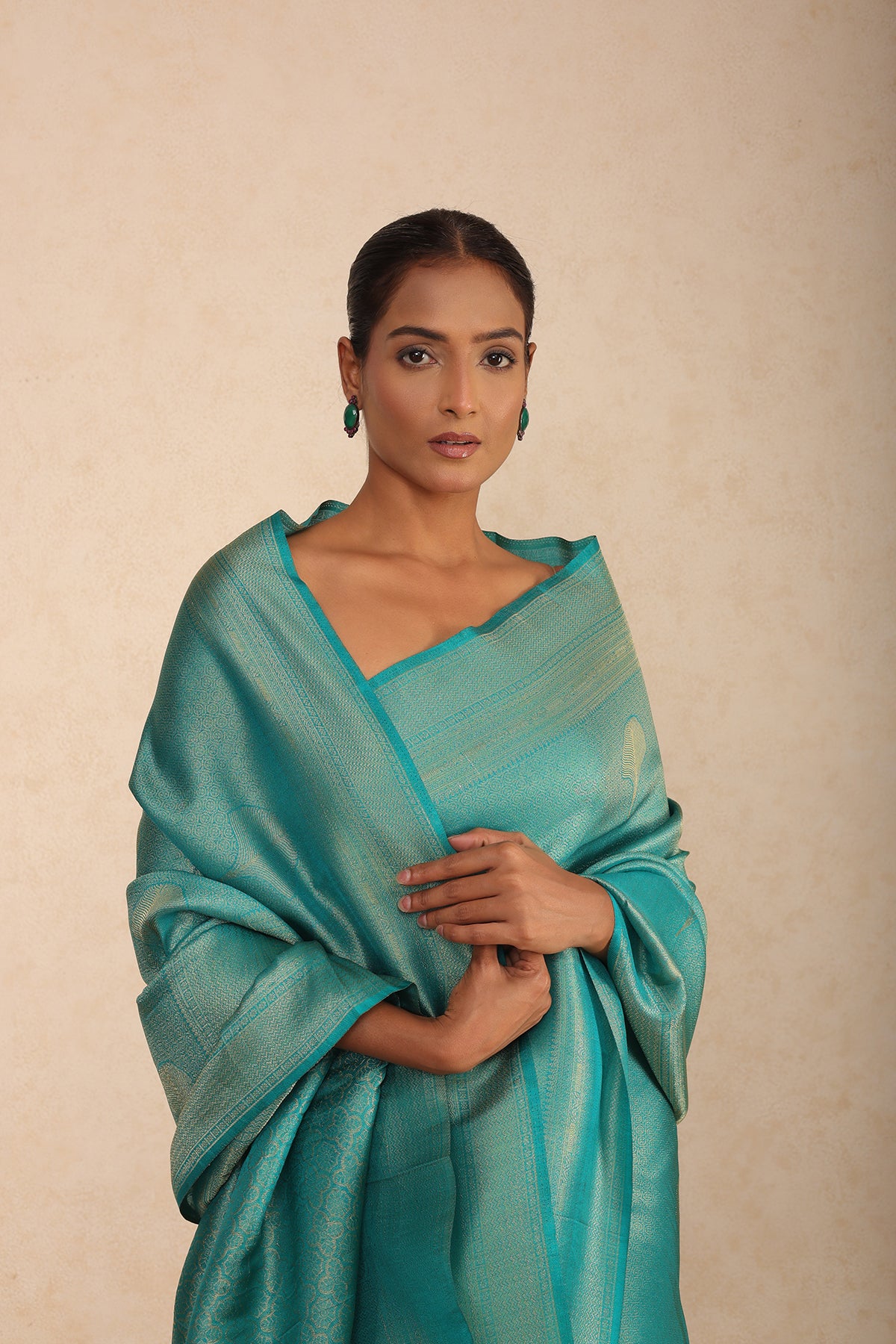 Sea Green Tanchoi Brocade Banarasi Silk Saree