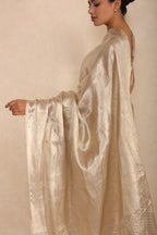 Champagne Gold Tanchoi Brocade Banarasi Silk Saree