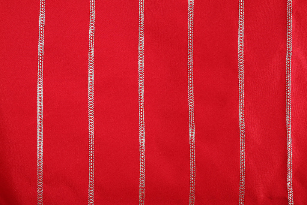 Red Banarasi Mashru Satin Silk Saree with Zari Border