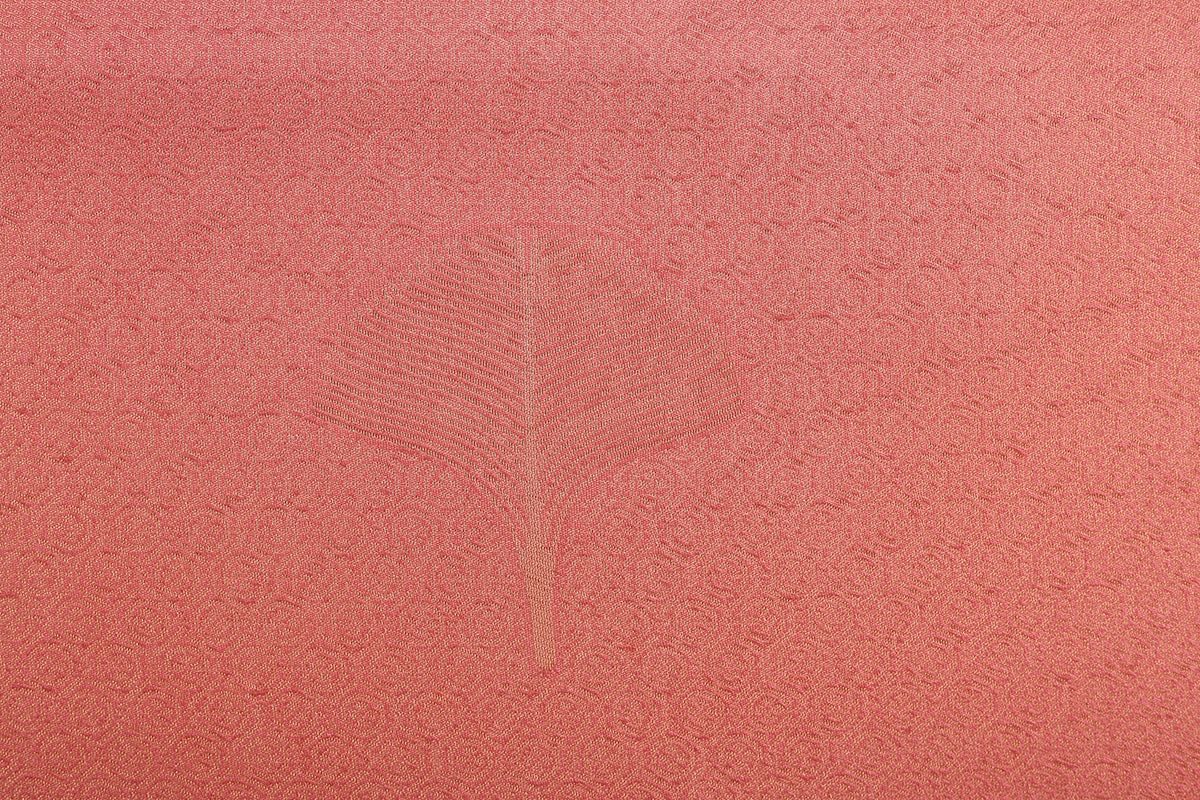 Coral Pink Tanchoi Brocade Banarasi Saree in Pure Silk