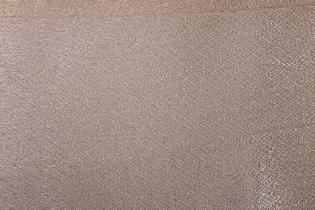 Silver-Gold Banarasi Tissue Saree with Intricate Weaving