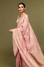 Blush Pink Sona Roopa Munga Silk Banarasi Saree