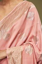 Blush Pink Sona Roopa Munga Silk Banarasi Saree