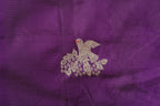 Purple Pure Silk Banarasi Saree with Kadua Bird Motifs