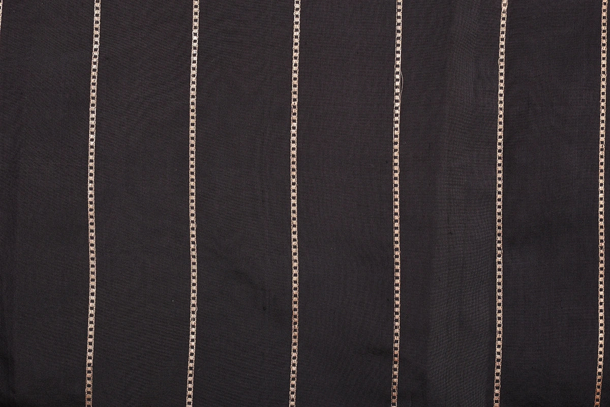 Black Mashru Silk Banarasi Saree with Sona Rupa Zari Work