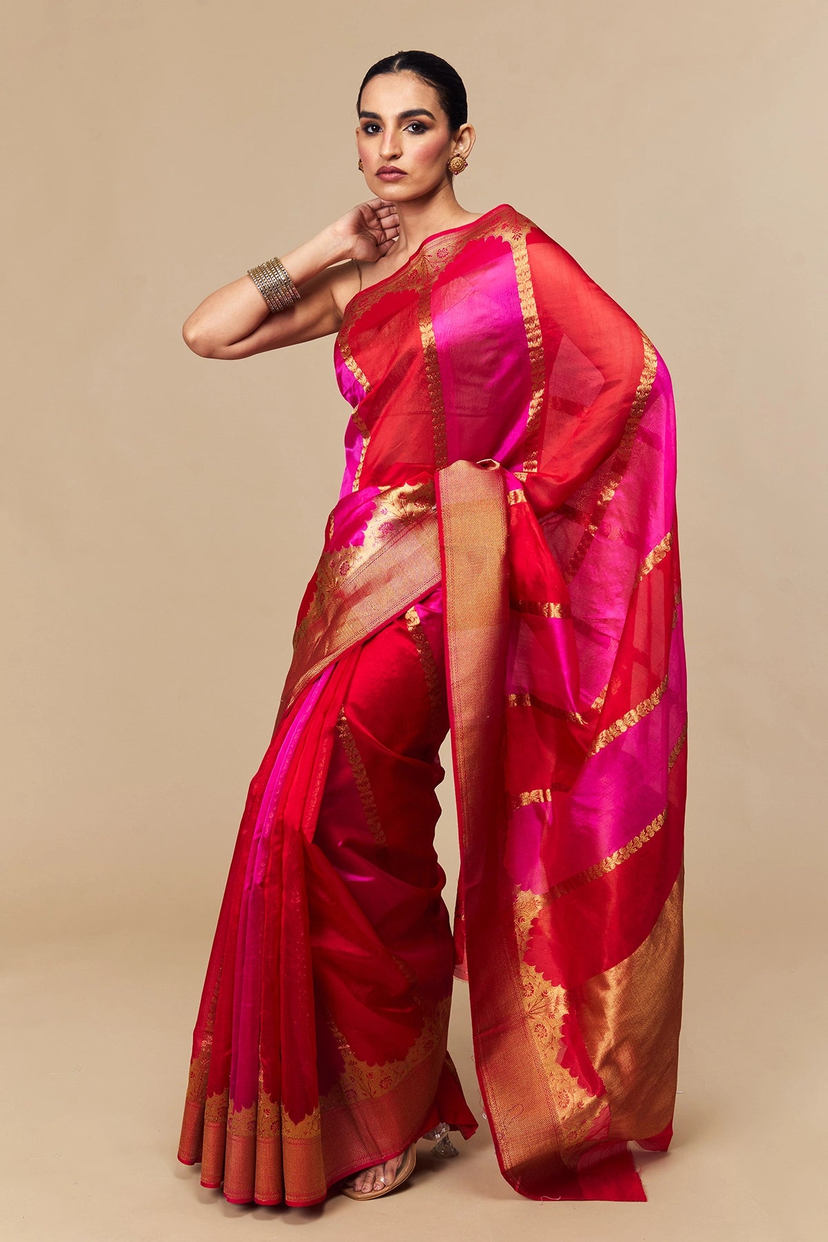 Luxurious silk texture and handwoven craftsmanship