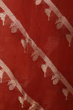 Pure Tissue Dupatta with Handwoven Peacock and Bird Motifs