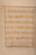 Pure Tissue Dupatta with Handwoven Nandi Motifs – Golden