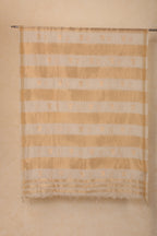 Pure Tissue Dupatta with Handwoven Nandi Motifs – Golden