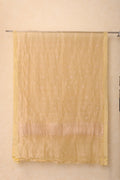 Pure Tissue Dupatta with Zari Buta and Traditional Border – Golden