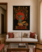 Hand-Painted Kalamkari Nandeshwar God Wall Art – 60 × 40 Inches