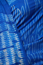 Bold color and sheen of blue Mulberry silk fabric