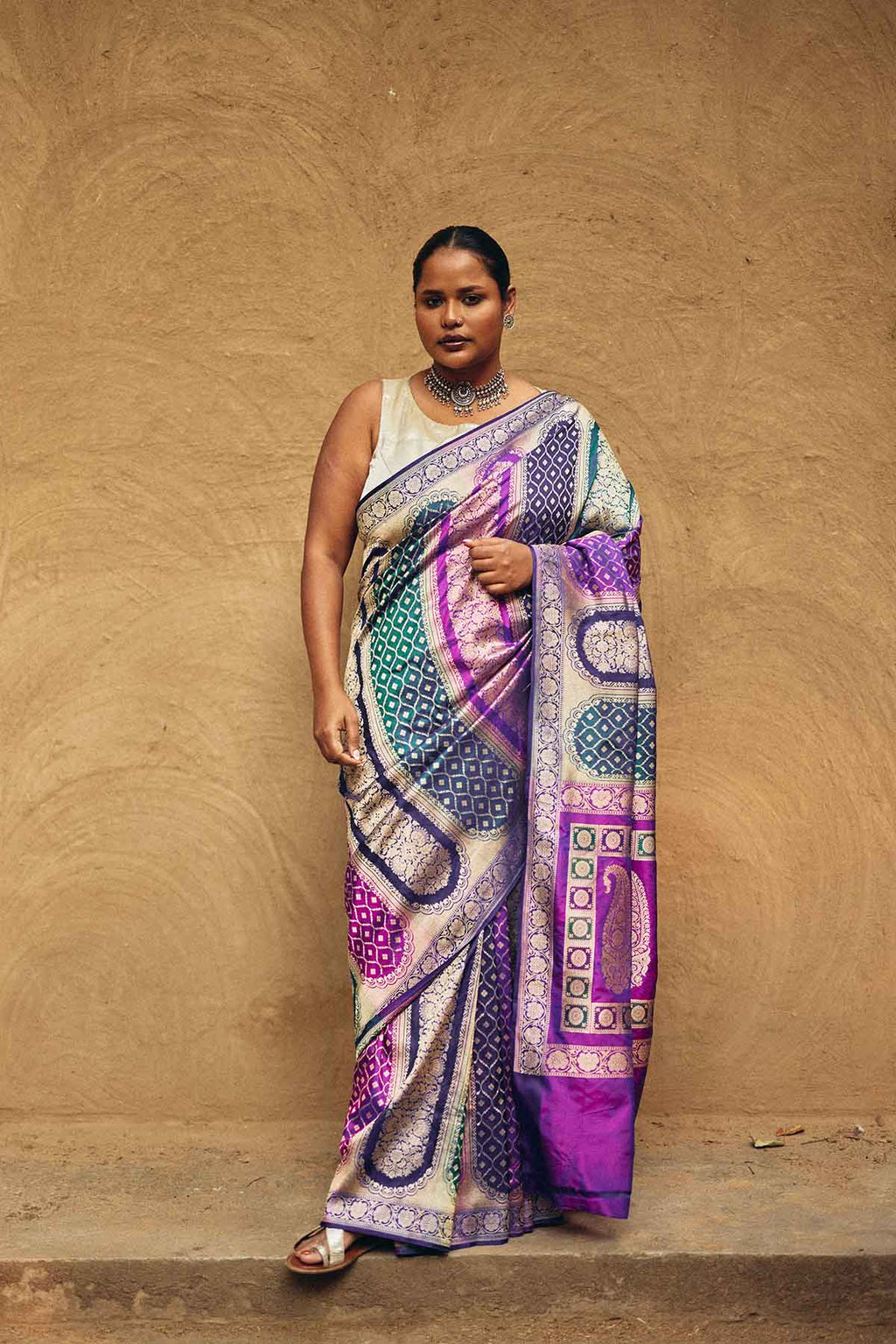 Pure Katan Silk Rangkat Banarasi Saree in Multicolour Elegance