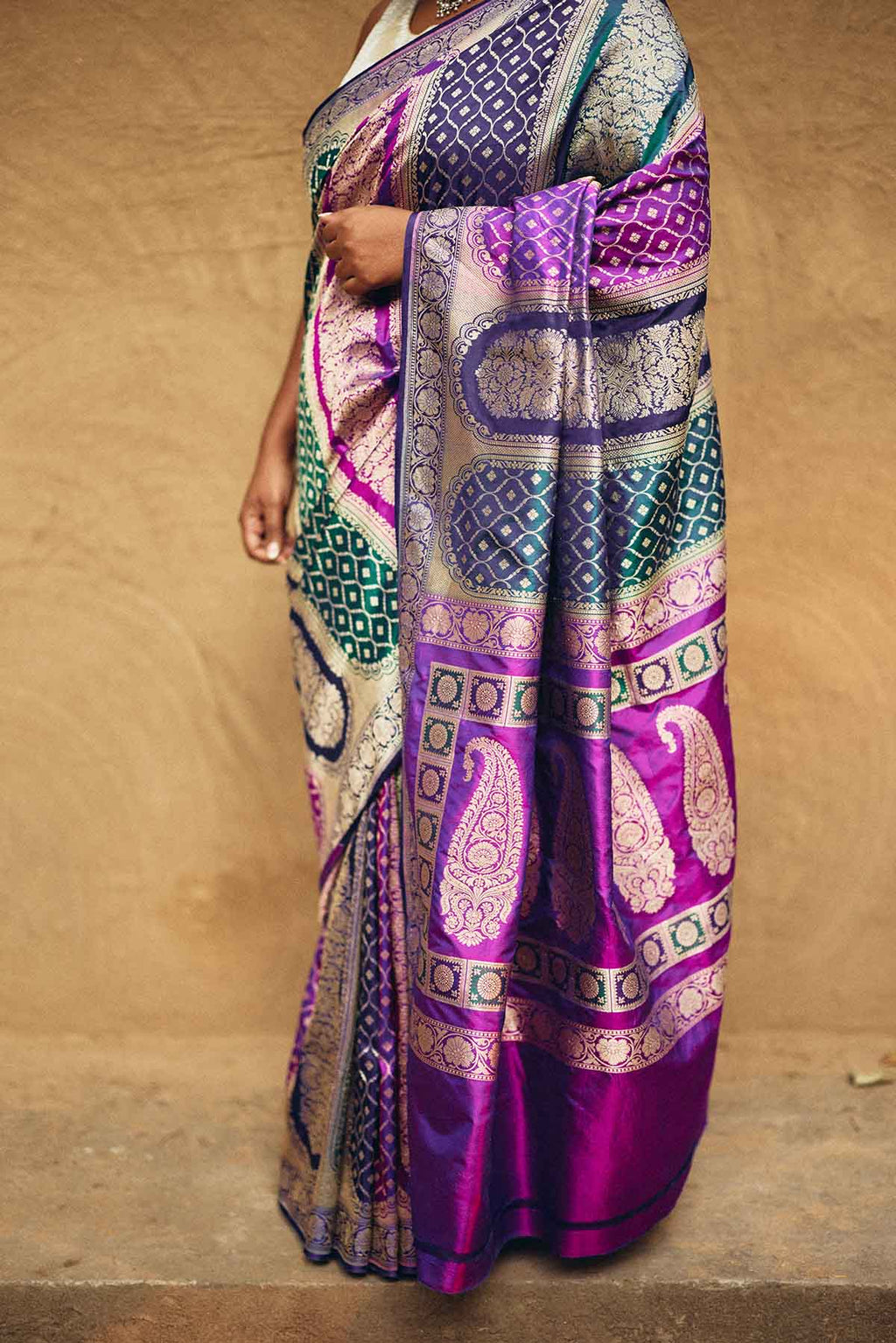 Pure Katan Silk Rangkat Banarasi Saree in Multicolour Elegance