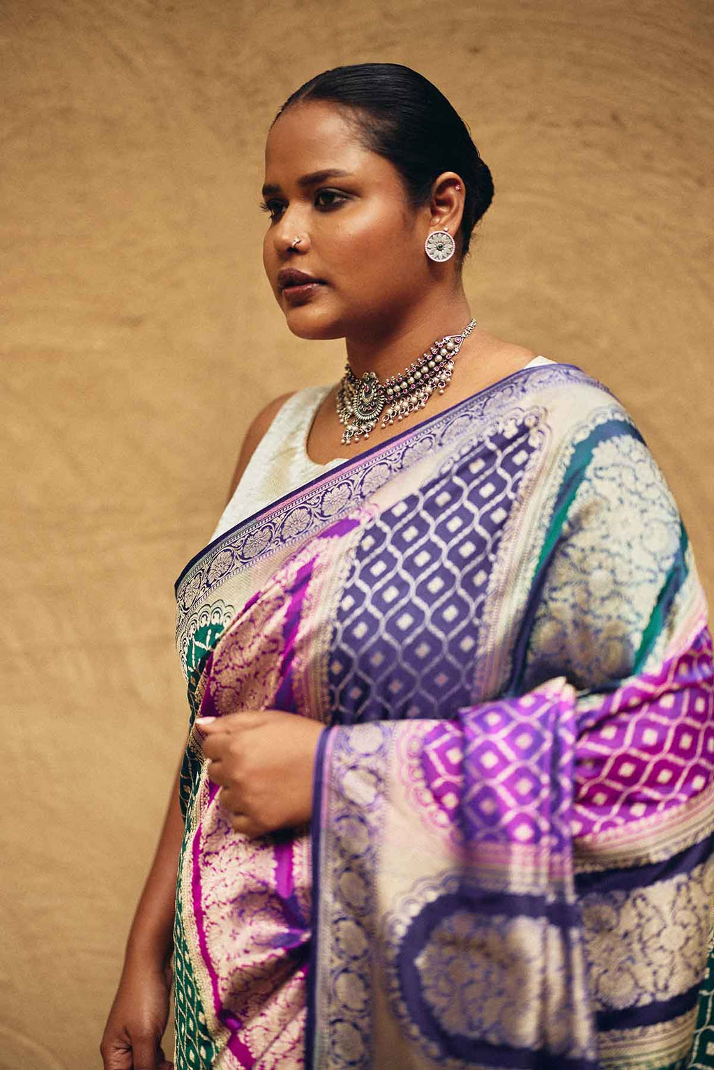 Pure Katan Silk Rangkat Banarasi Saree in Multicolour Elegance